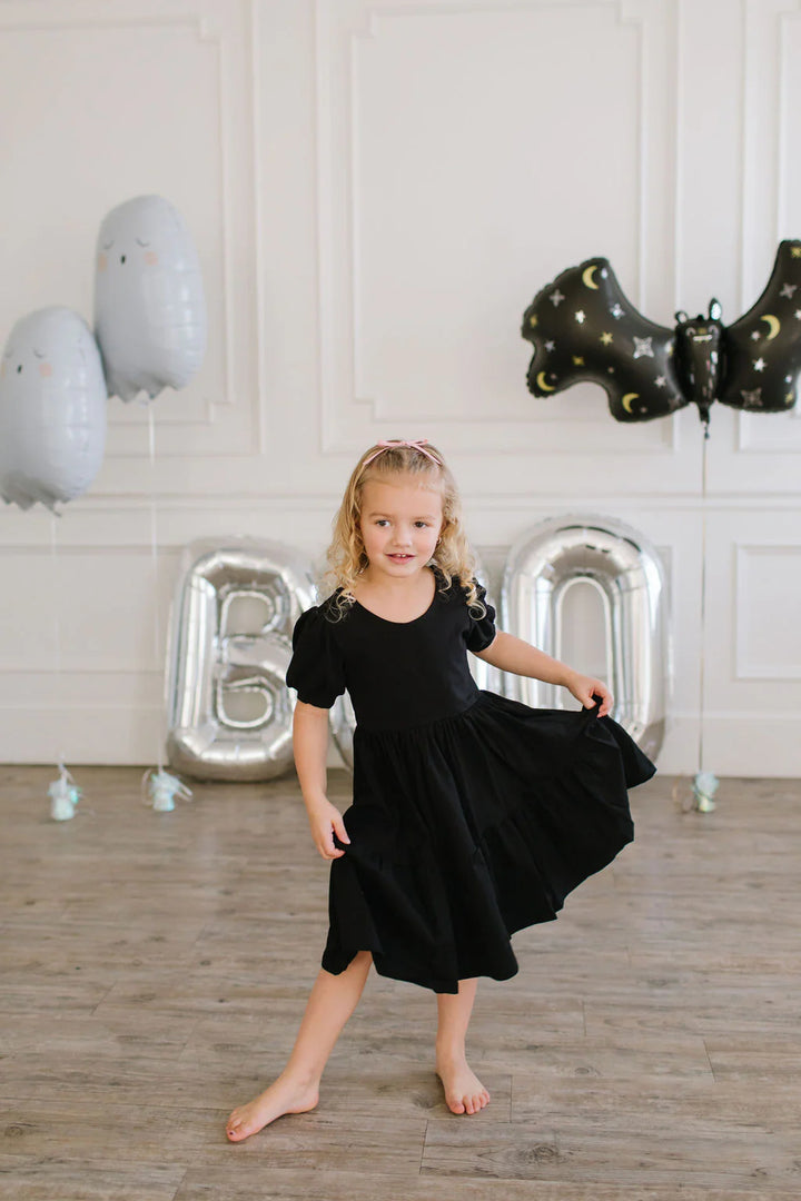 Puff Dress in Midnight