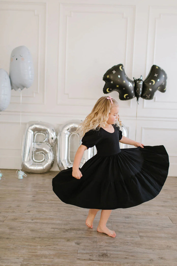 Puff Dress in Midnight
