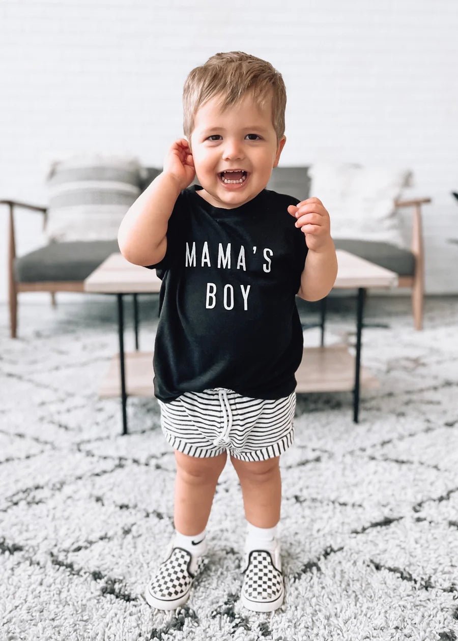 Mama's Boy - Black Tee