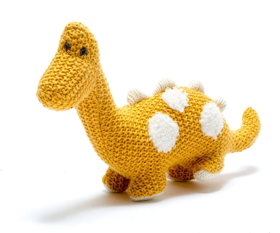 Small Mustard Cotton Diplodocus Dinosaur Plush
