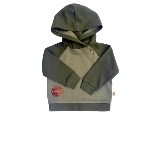 Baby Hooded Pullover Olive
