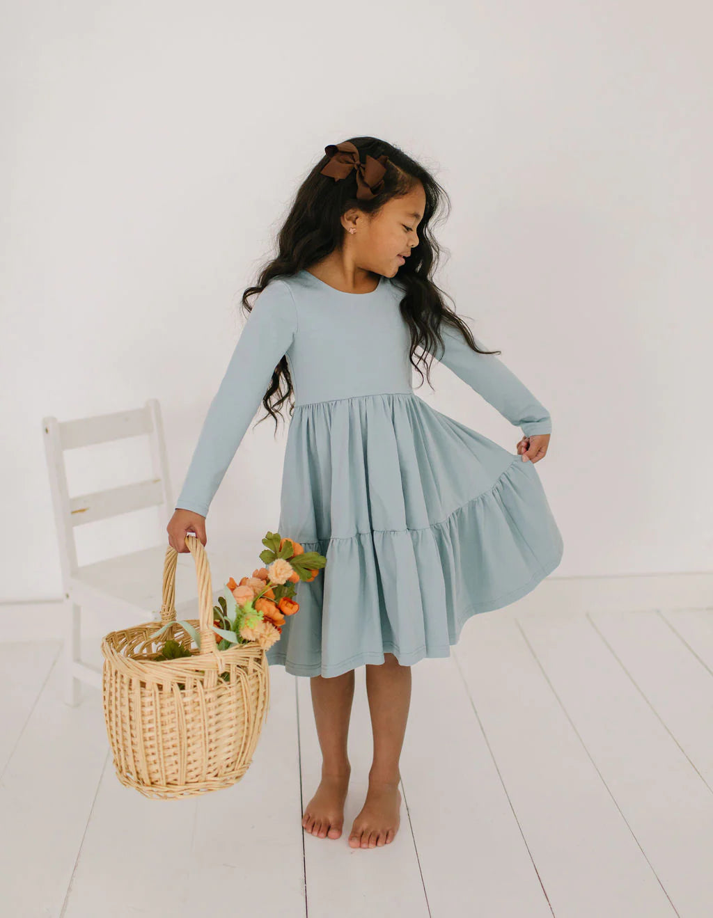 Gwendolyn Dress in Dusty Blue