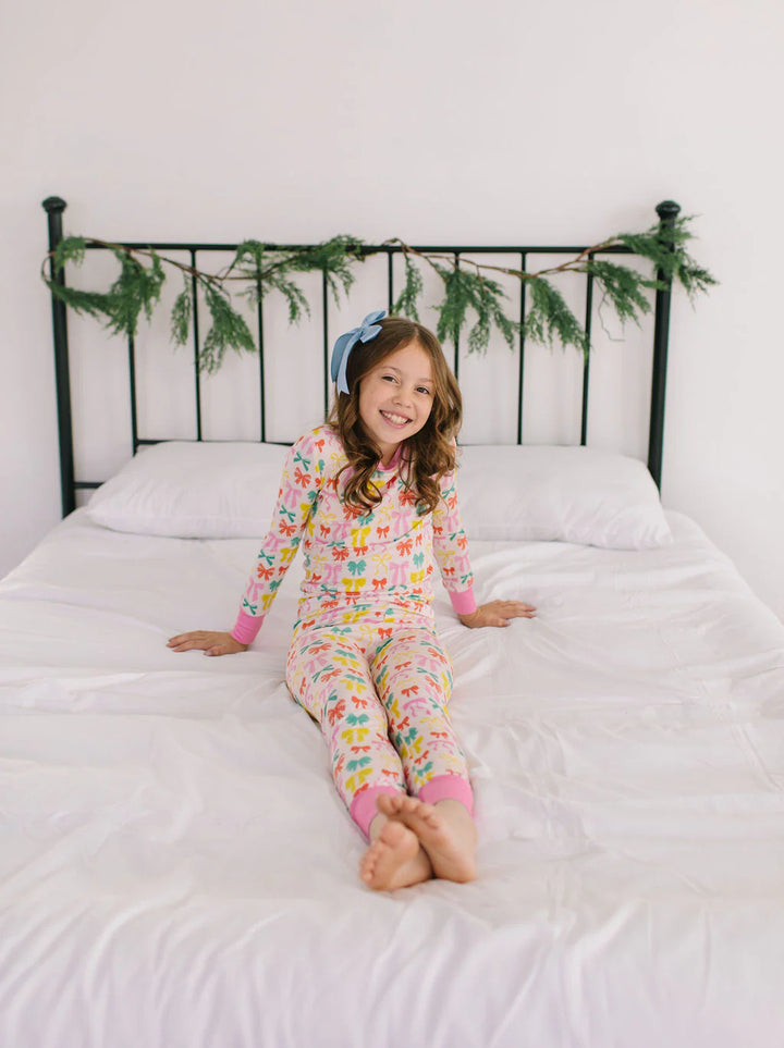 2 Piece Bamboo Pajama in Holiday Bows
