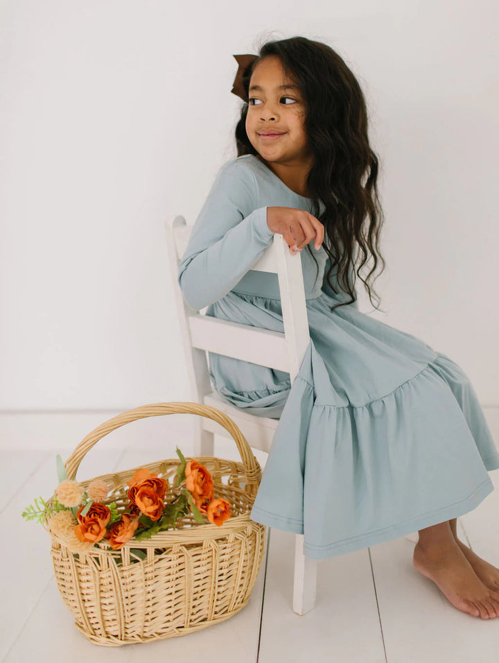 Gwendolyn Dress in Dusty Blue