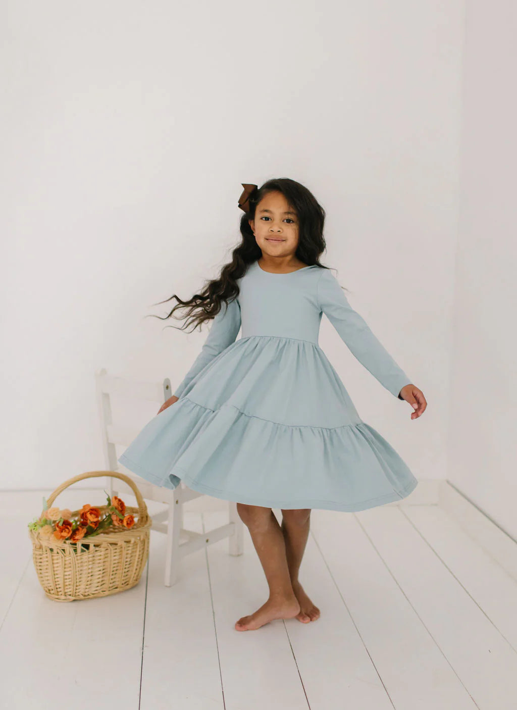 Gwendolyn Dress in Dusty Blue