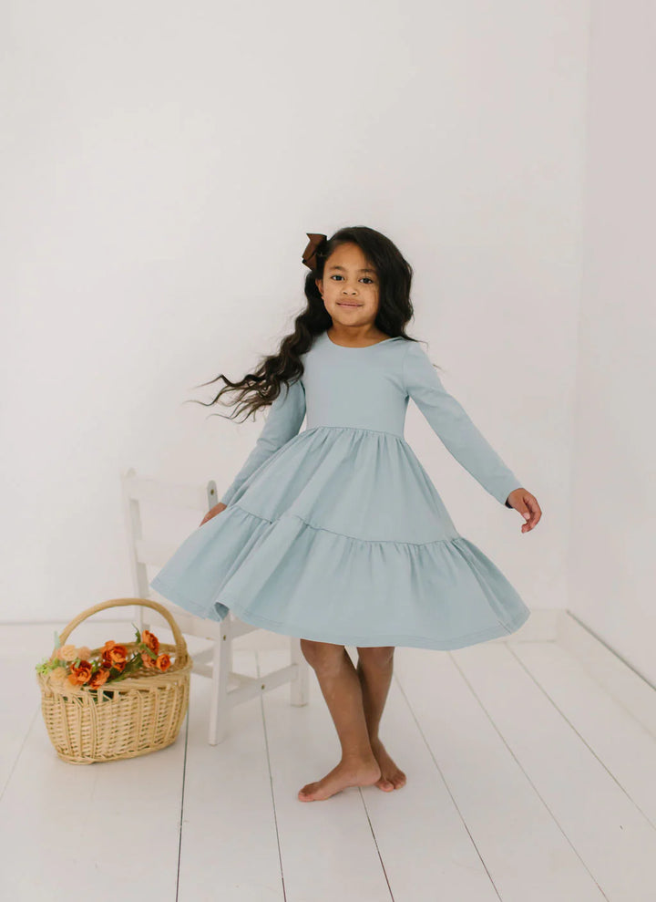 Gwendolyn Dress in Dusty Blue