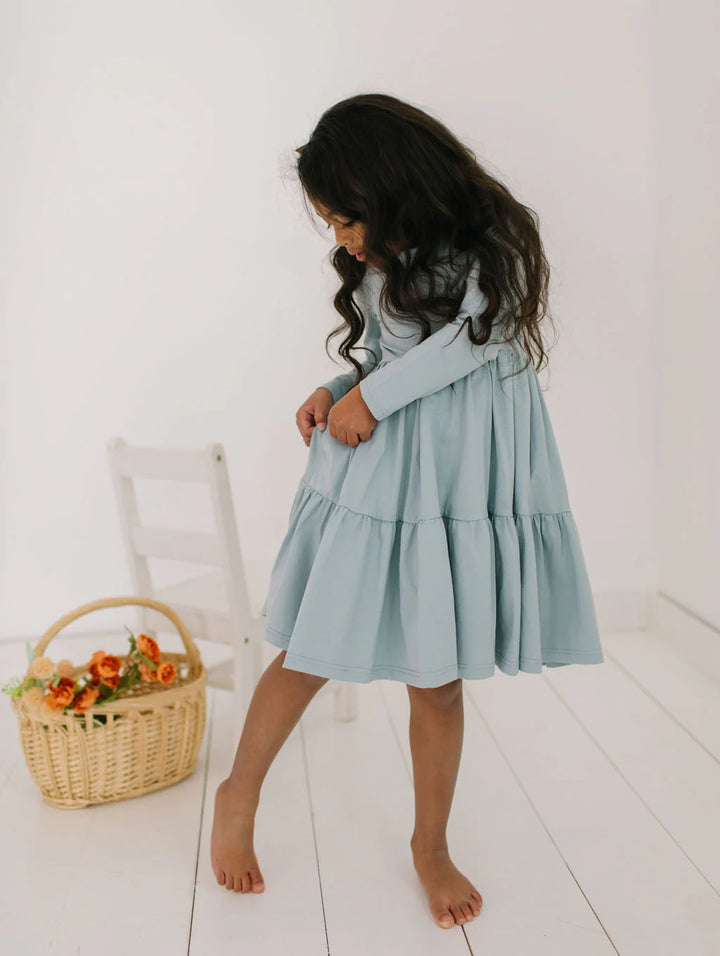 Gwendolyn Dress in Dusty Blue