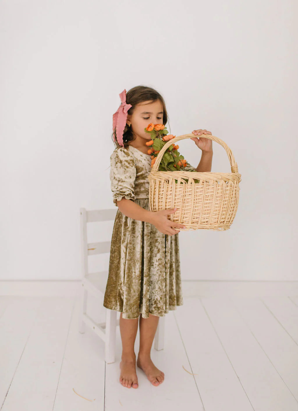 Pippa Dress in Gold Crushed Velvet