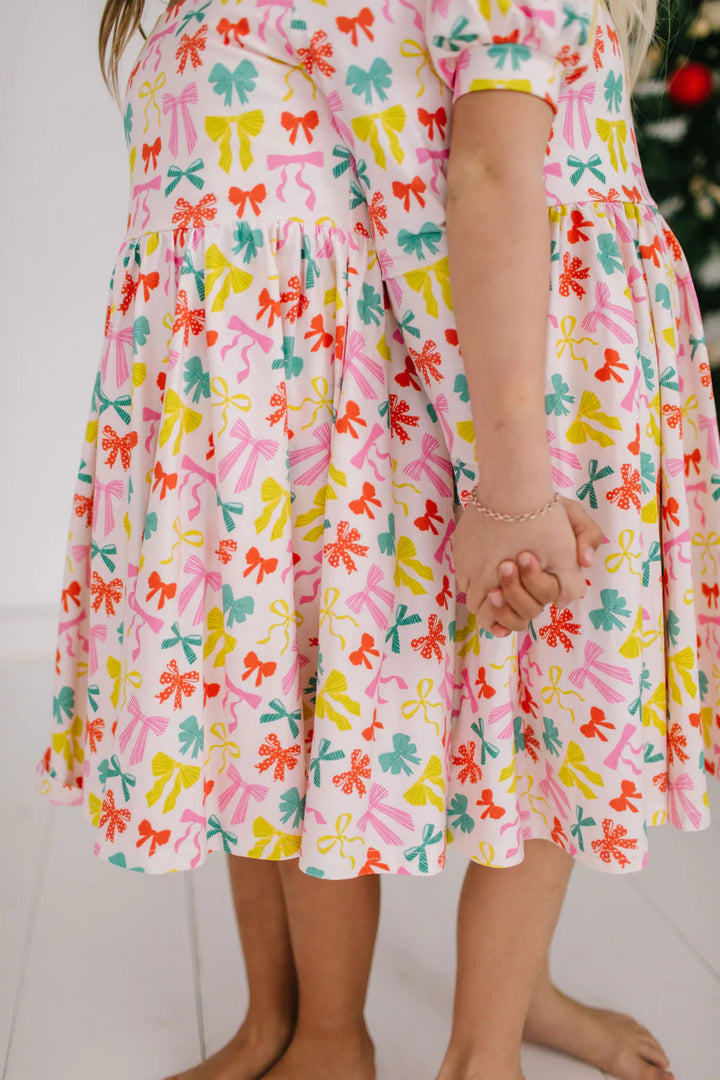 Gwendolyn Dress in Holiday Bows