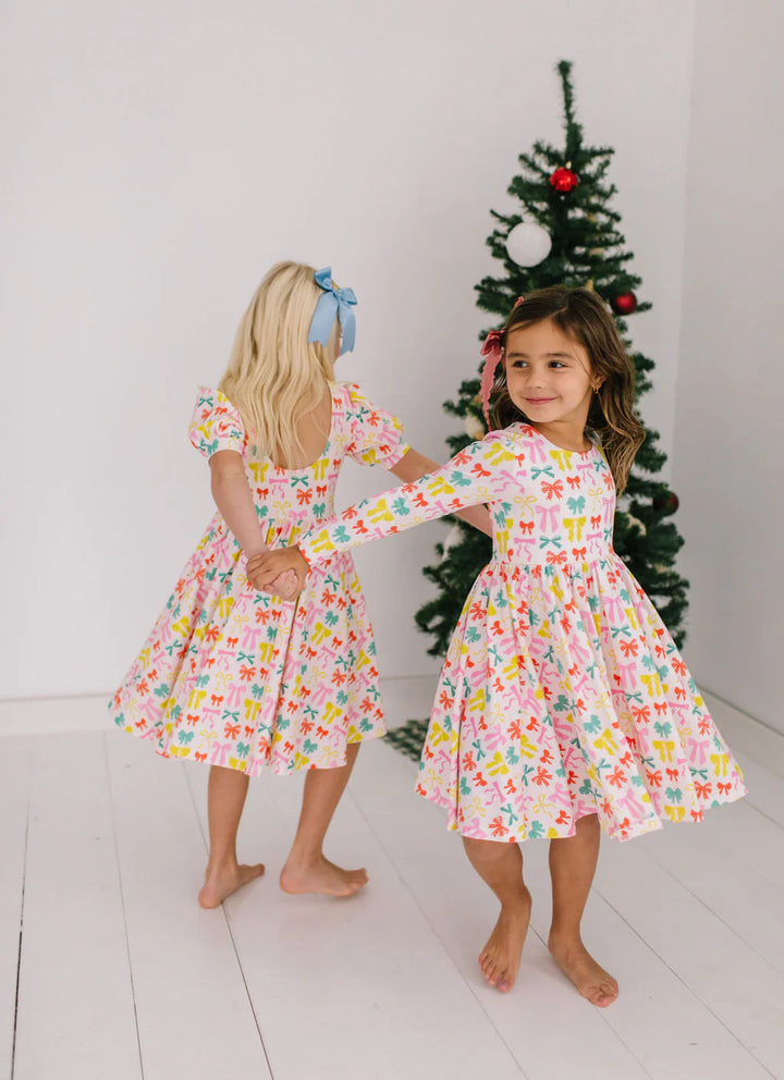 Gwendolyn Dress in Holiday Bows