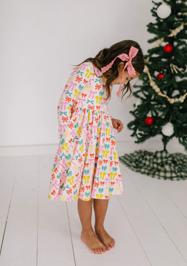 Gwendolyn Dress in Holiday Bows