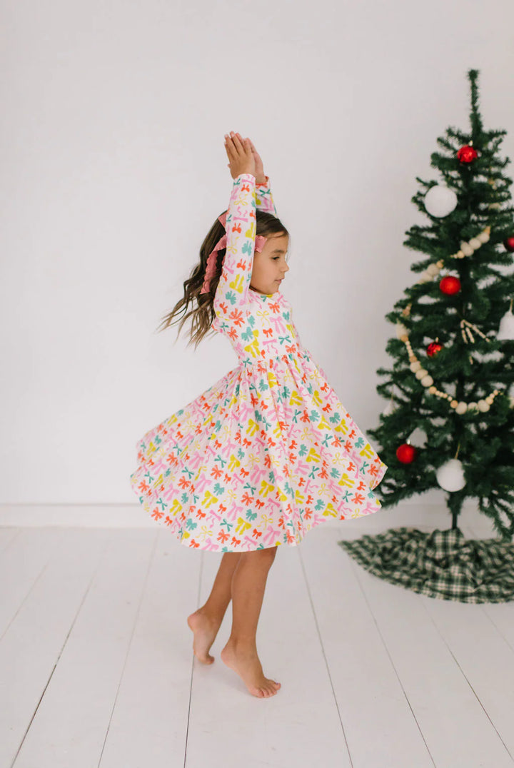 Gwendolyn Dress in Holiday Bows