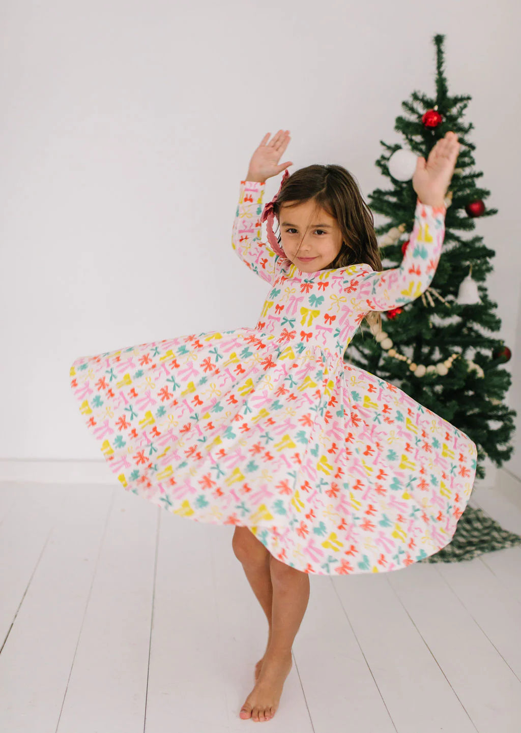 Gwendolyn Dress in Holiday Bows