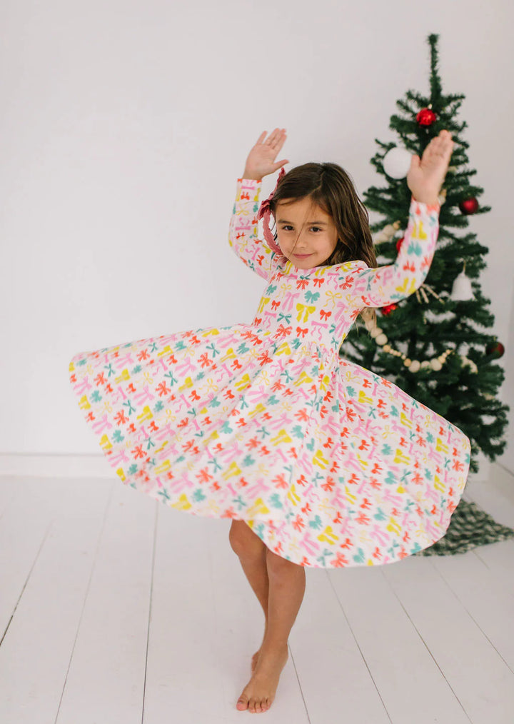 Gwendolyn Dress in Holiday Bows