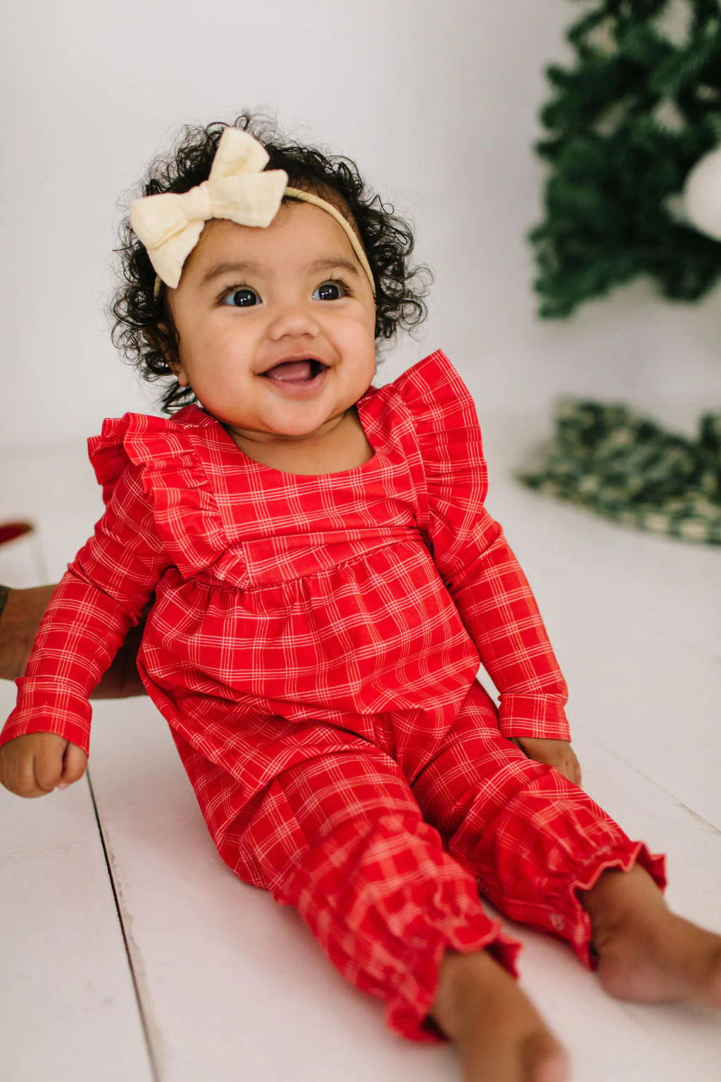 Mabel Romper in Red Picnic Plaid