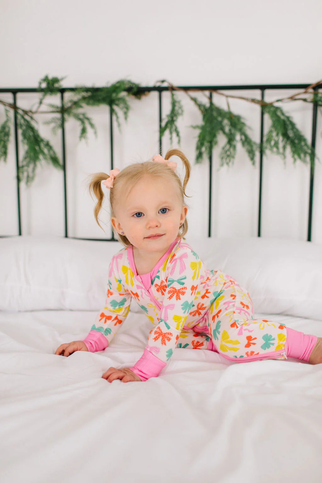Zippy Bamboo Baby Pajama in Holiday Bows