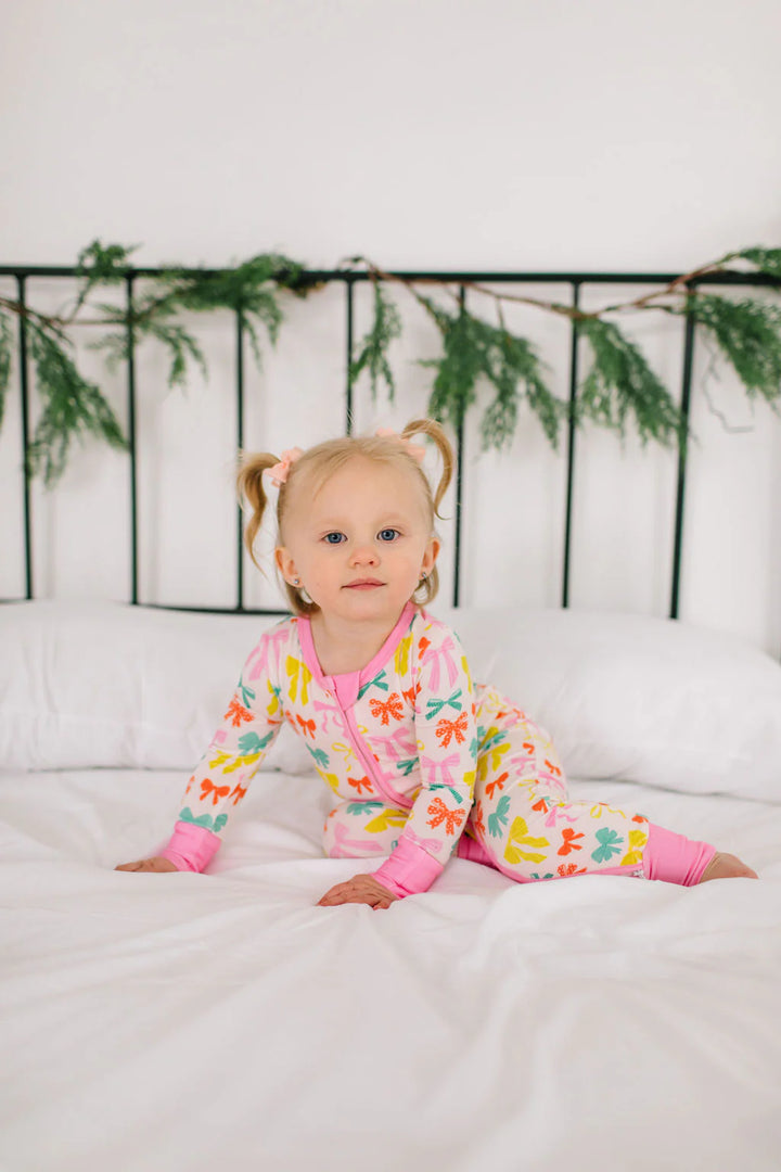 Zippy Bamboo Baby Pajama in Holiday Bows