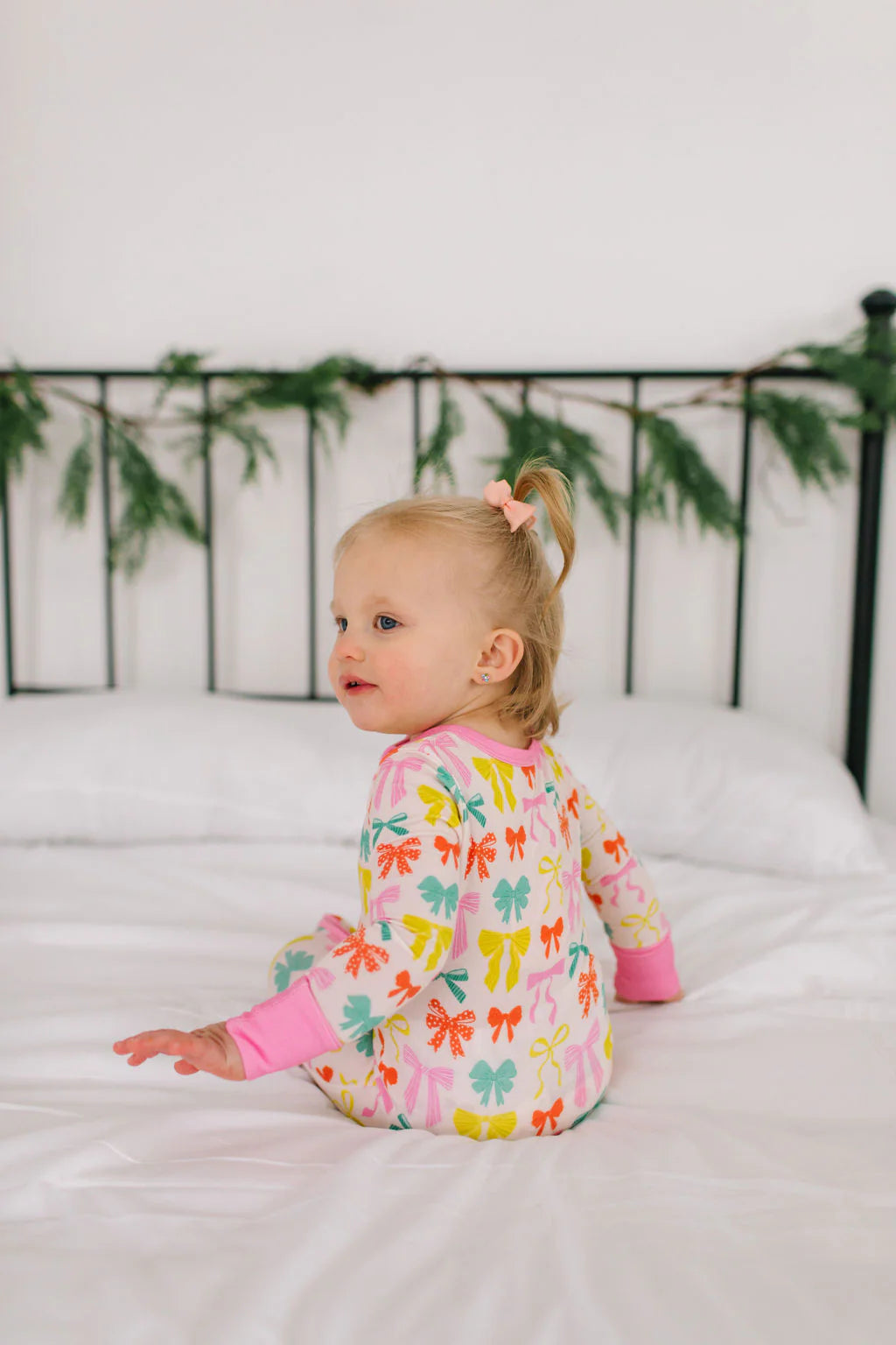 Zippy Bamboo Baby Pajama in Holiday Bows