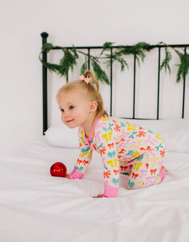 Zippy Bamboo Baby Pajama in Holiday Bows