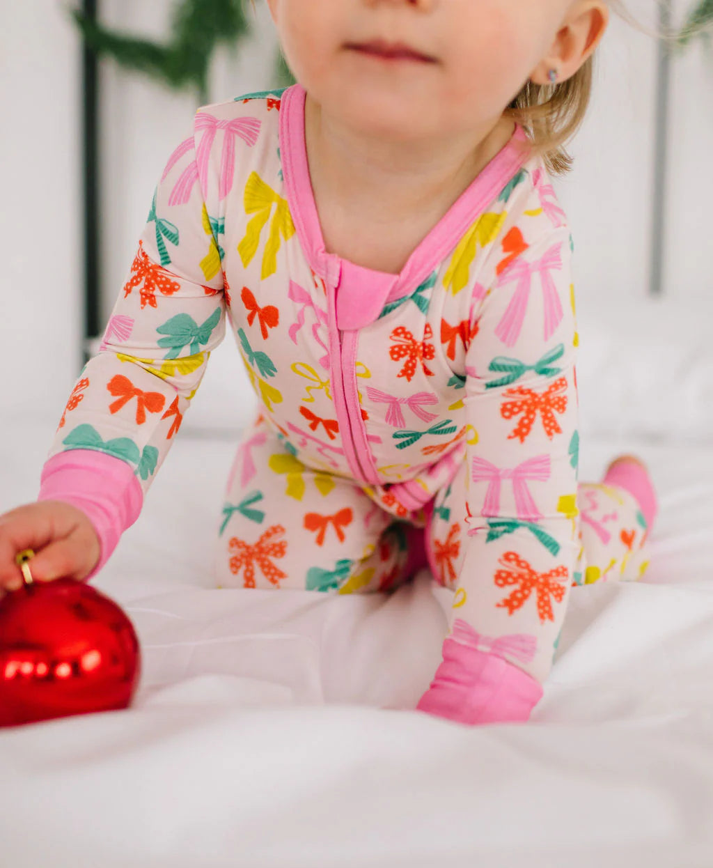 Zippy Bamboo Baby Pajama in Holiday Bows