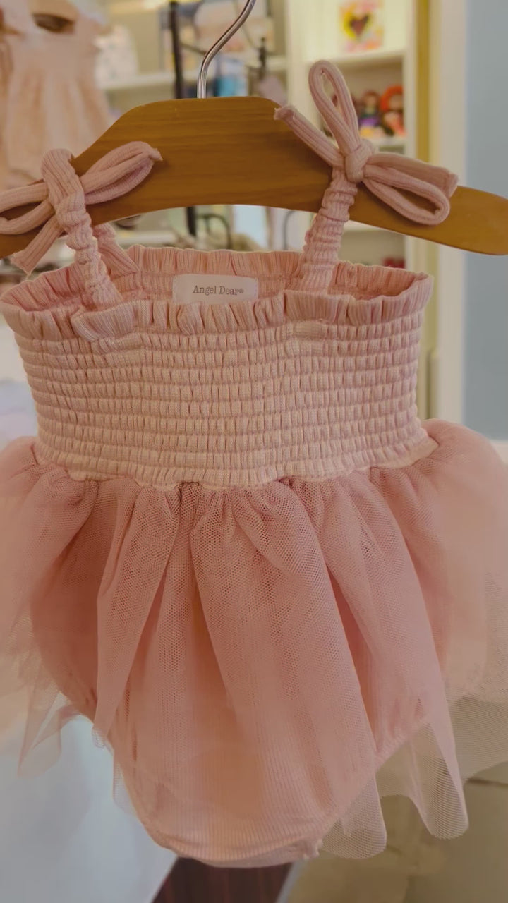 Solid Rose Smoke Rib Tutu Bubble