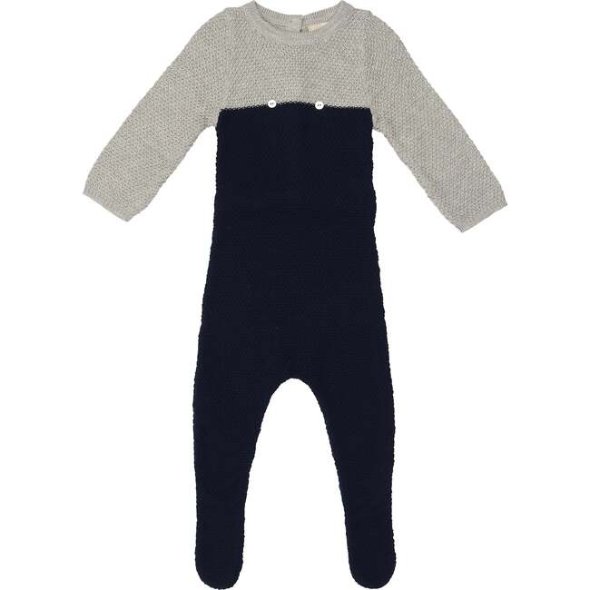 Cutie Color Block Footie in Navy
