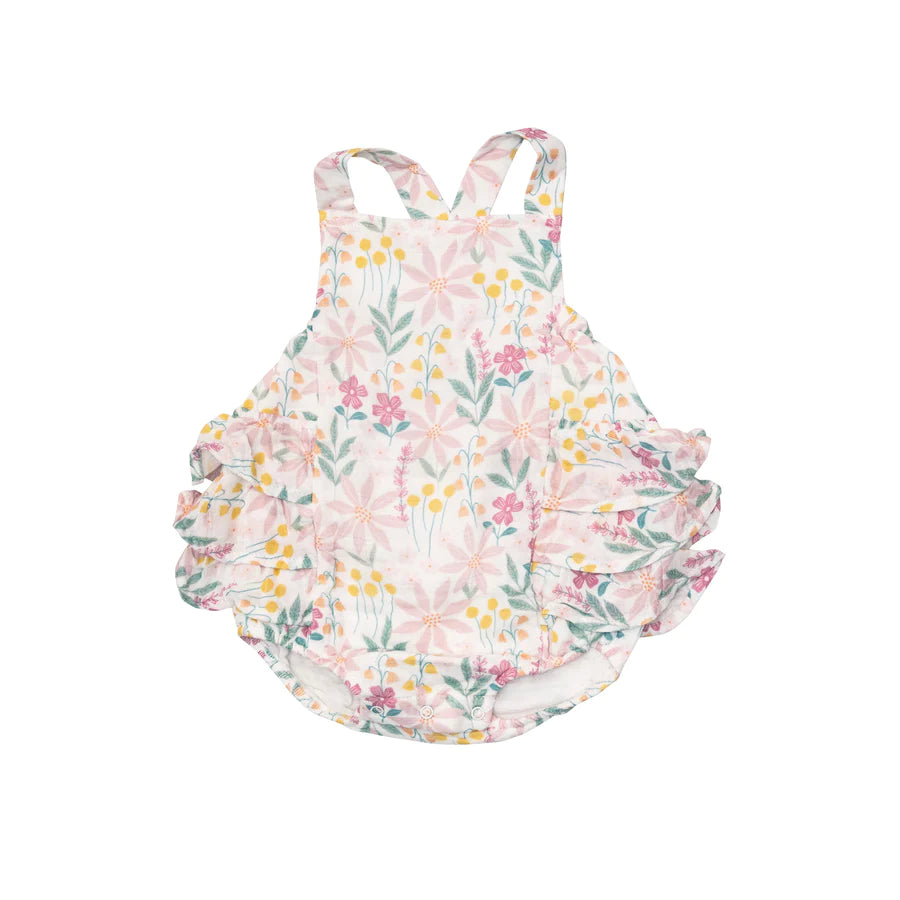 Pinwheel Floral Ruffle Sunsuit