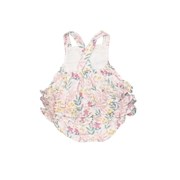 Pinwheel Floral Ruffle Sunsuit