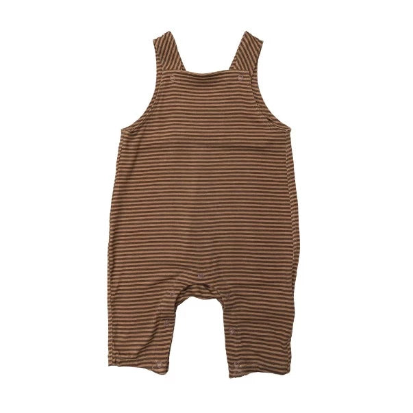 Bamboo Overalls Brown Stripes