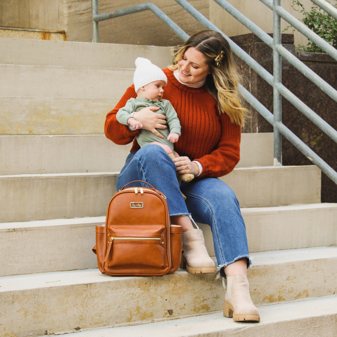 Cognac Itzy Mini™ Diaper Bag Backpack