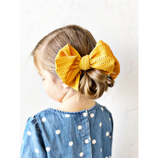 Dottie Knottie Bows (Pink, Nude Nylon Headband)