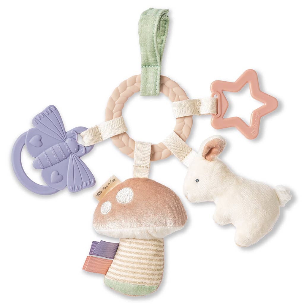 Bitzy Busy Ring Teething Activity Toy Bunny
