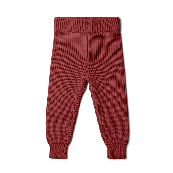 Organic Cotton Kids Knit Pants - Hot Cocoa