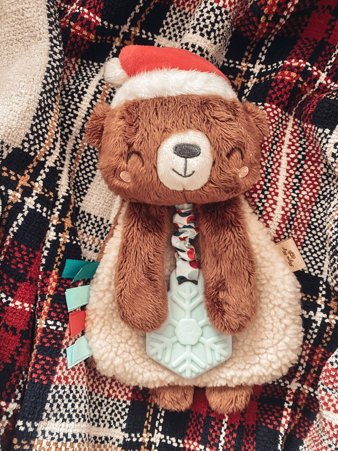 Holiday Bear Itzy Lovey Plush + Teether Toy