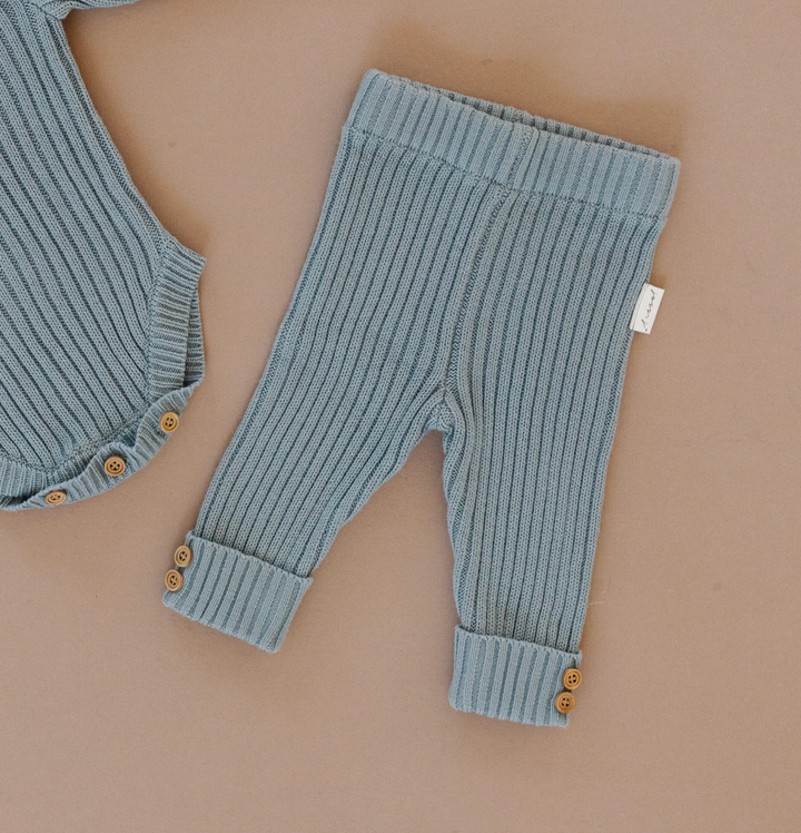sky blue knit pants