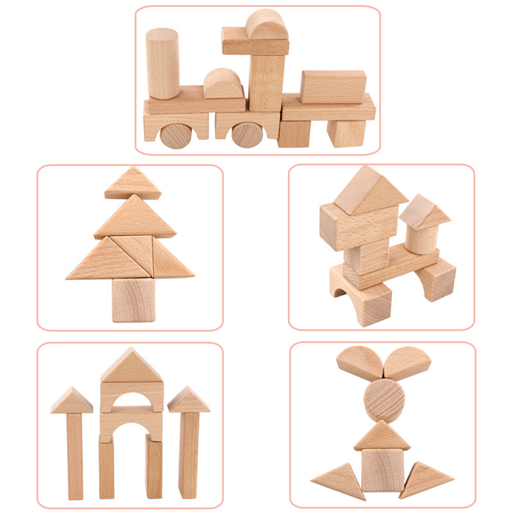 Wooden Toy Blocks Natural