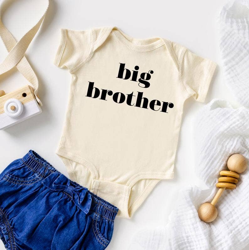 Big Brother Natural Color Baby Bodysuit