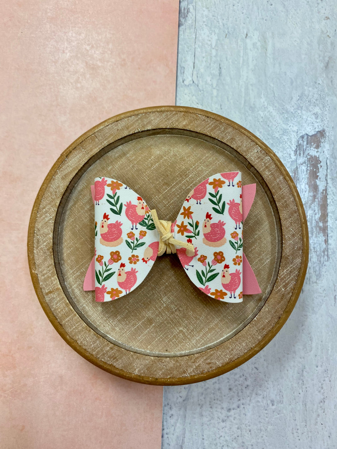 Floral Hens Bow