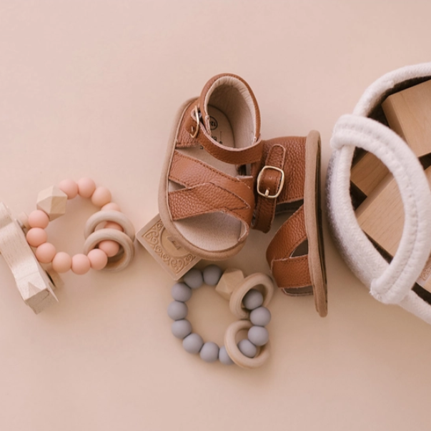 Tawny Split-Soled Leather Baby Sandals