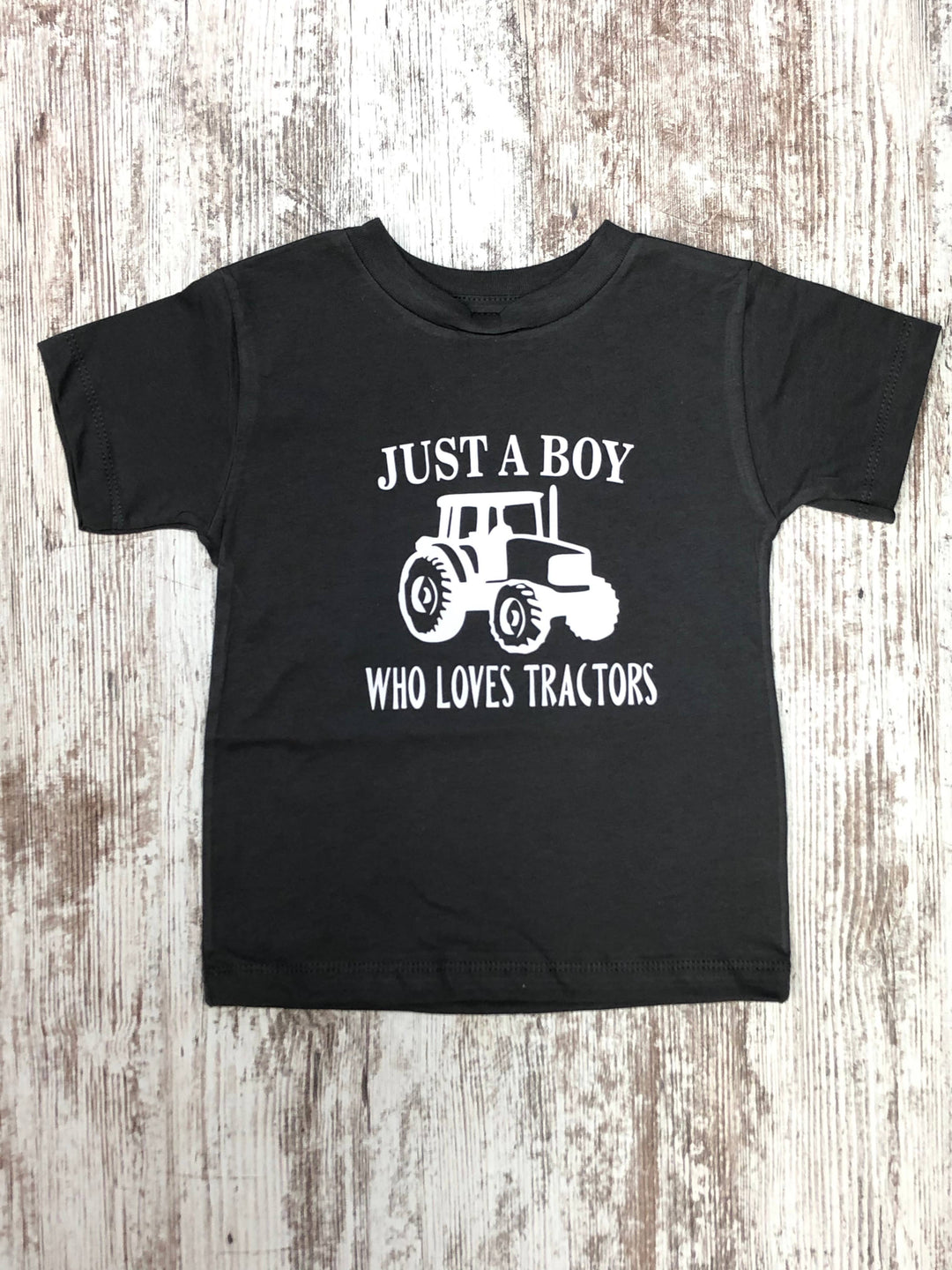 Just a boy who loves Tractors (Gray)
