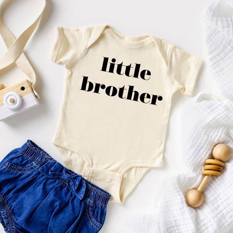 Little Brother Natural Color Baby Bodysuit