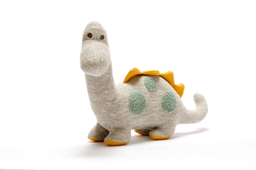 Large Grey Organic Cotton Diplodocus Dinosaur Plush Toy