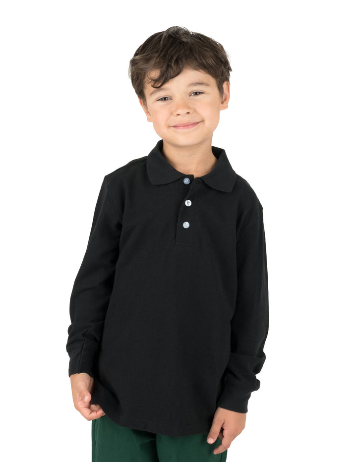 Long Sleeve Cotton Polo Shirt