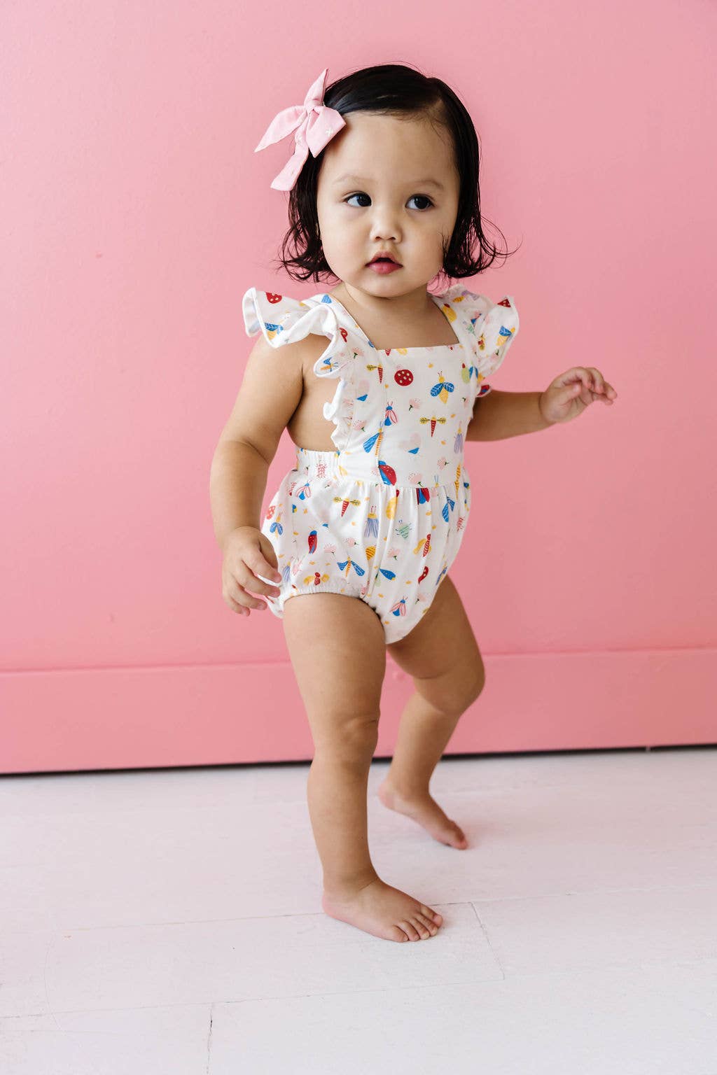 Emmy Romper in Colorful Critters