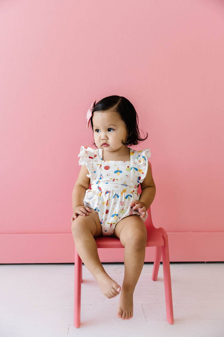 Emmy Romper in Colorful Critters