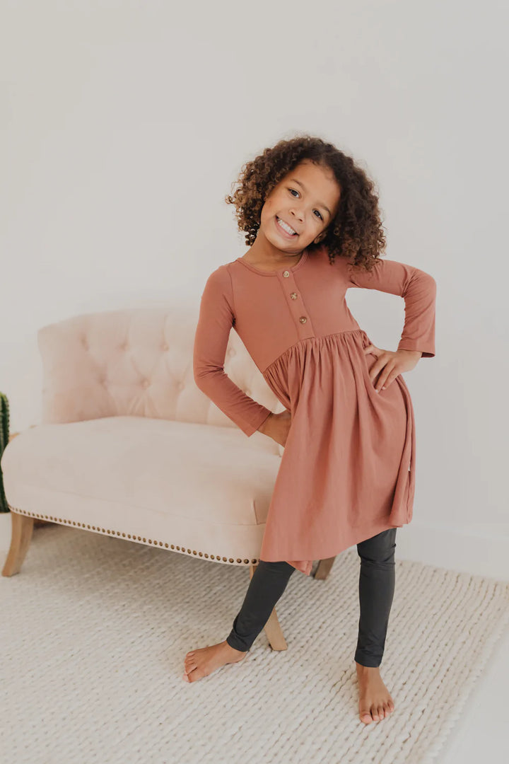 Henley Dress - Rosewood