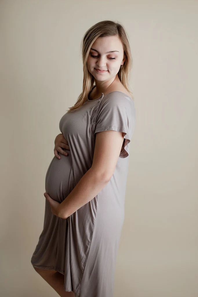 Harbor Mist Nursing Gown