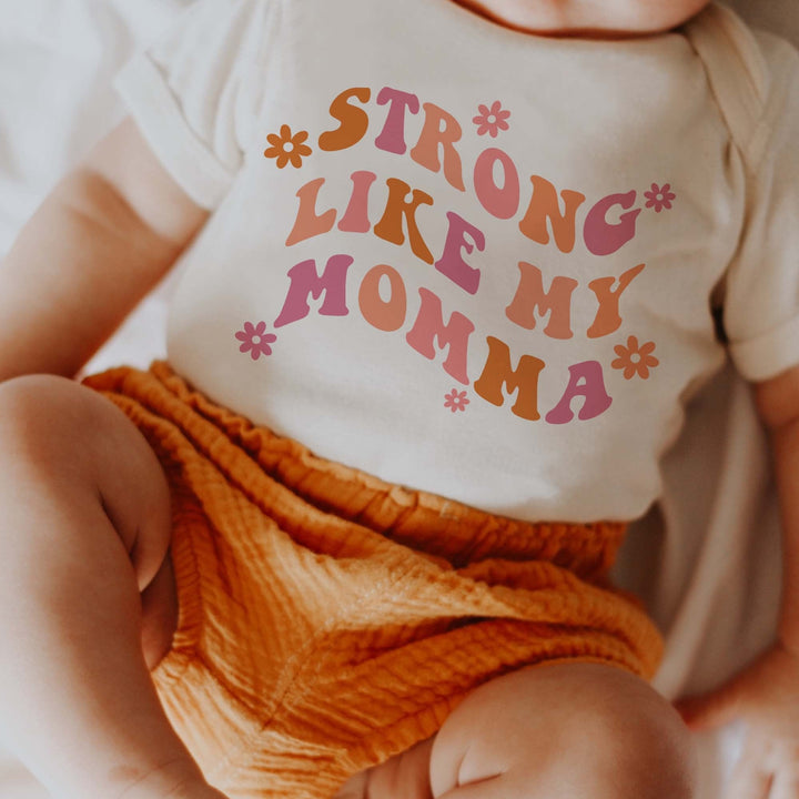 Strong Like Momma Infant White