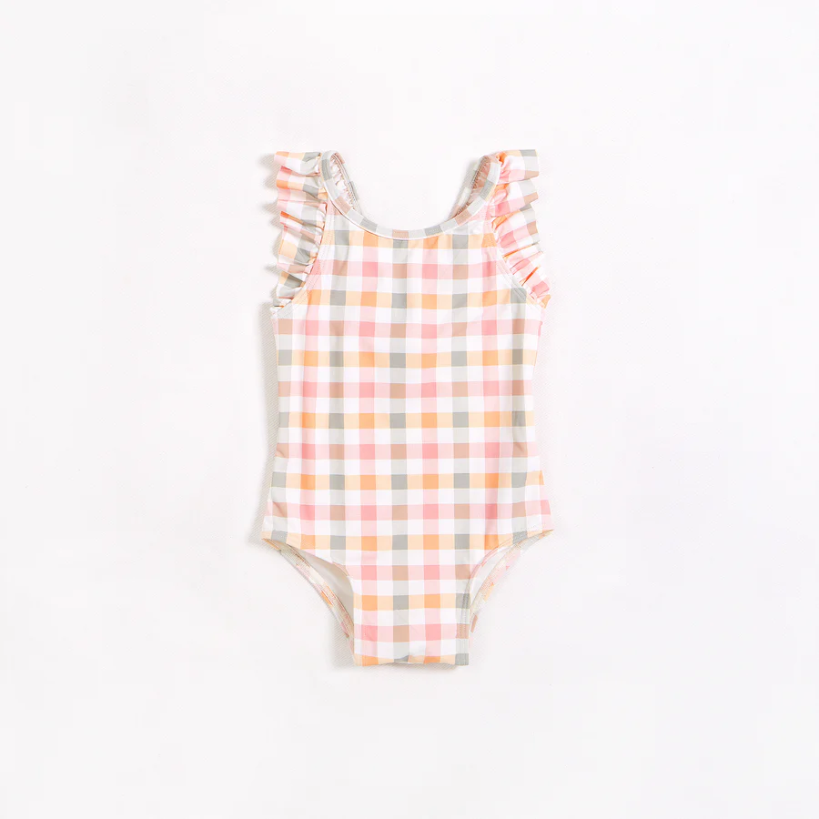 Summer Gingham One-Piece Swimsuit