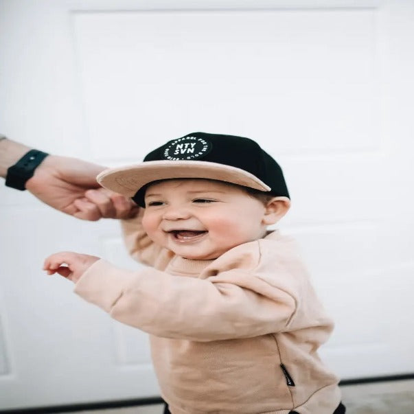 Tan Bill Snapback - Kids Hat, Toddler Summer Hat, Headwear